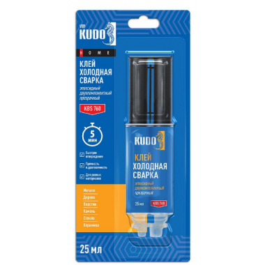 Клей эпоксидный 25 мл холодная сварка KUDO HOME KBS-760